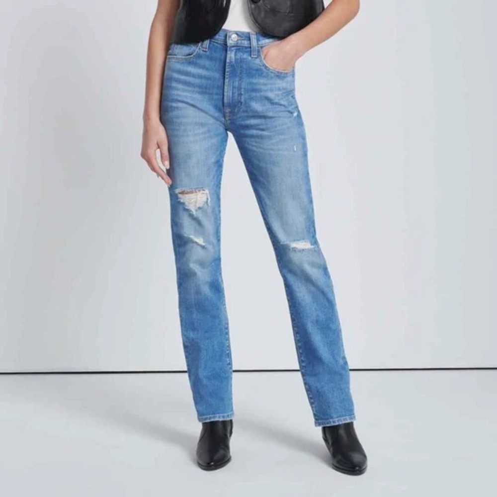 7 For All Mankind Easy Straight Classic Blue Denim | 24